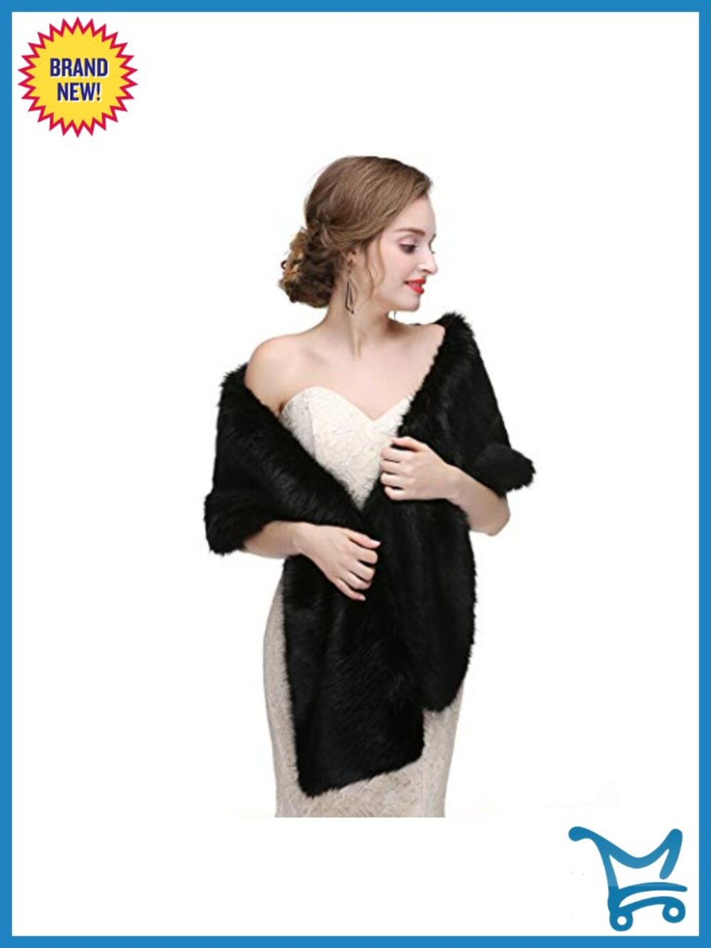 Faux Fur Stole Wrap Shrug for Wedding Bridesmaids